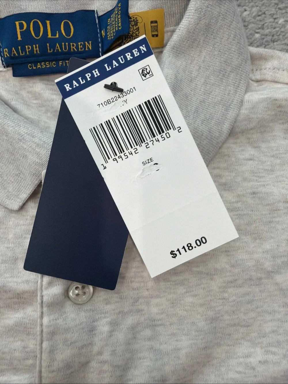 Ralph Lauren Cream Polo Shirt with Signature Pony